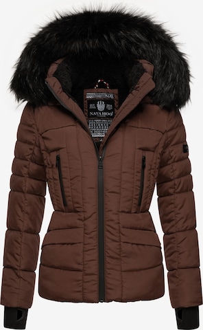 NAVAHOO Winter Jacket 'Adele' in Brown: front