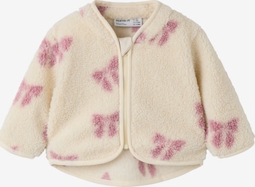 NAME IT Fleece jacket 'NBFOlaja' in Beige: front