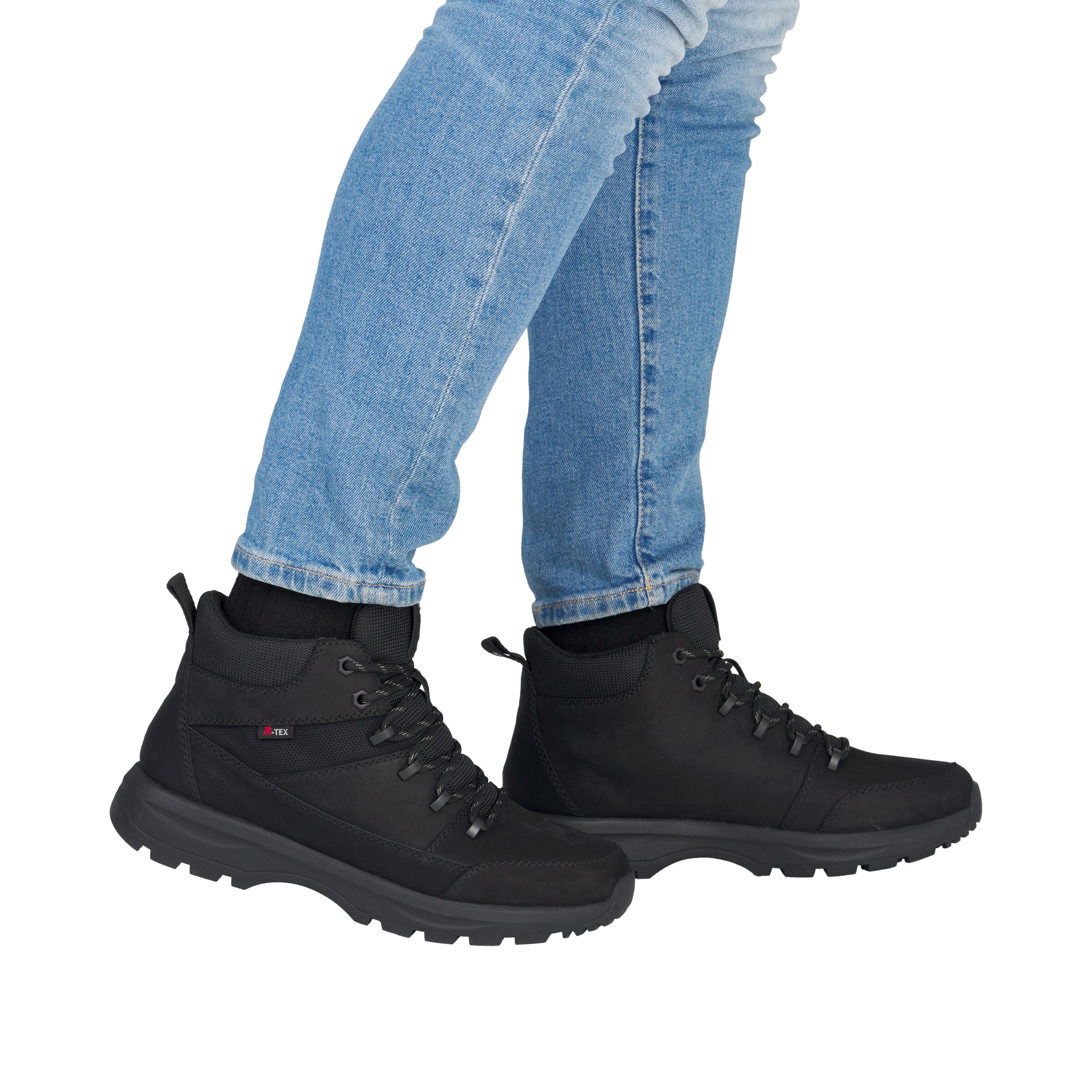 Bottes à lacets 'U1671' Rieker en noir : devant