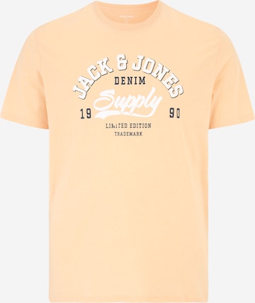 Jack & Jones Plus - Camiseta en naranja: frente