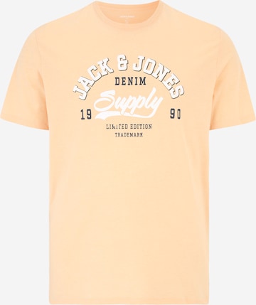 T-Shirt Jack & Jones Plus en orange : devant