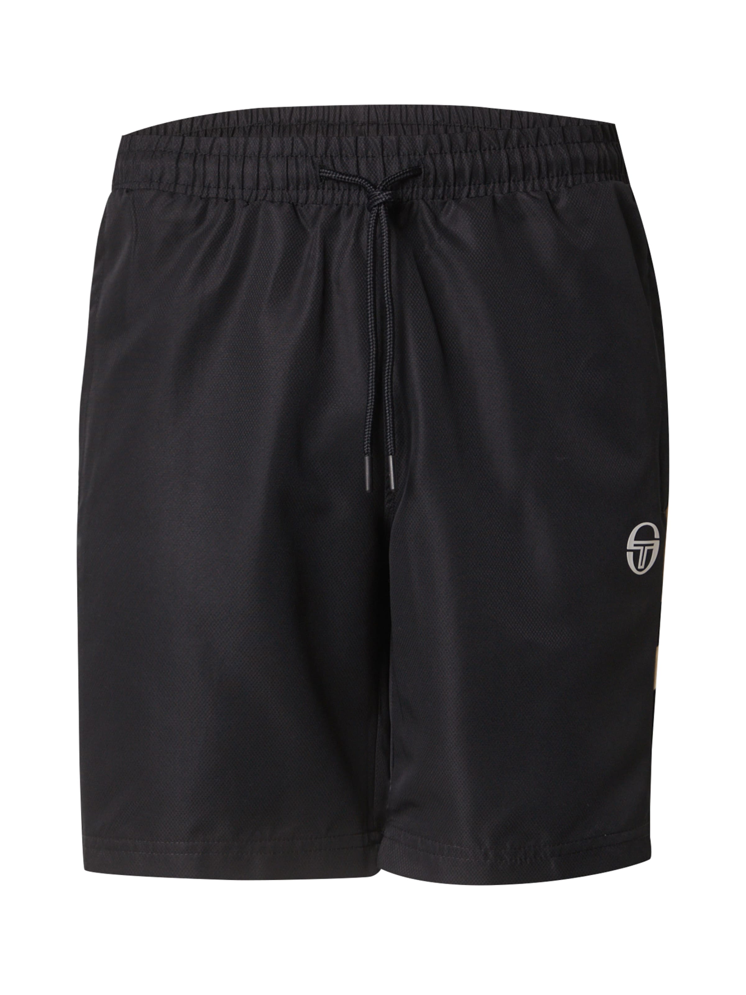 Sergio Tacchini regular Παντελόνι φόρμας 'ALETTONE' σε μαύρο: μπροστά