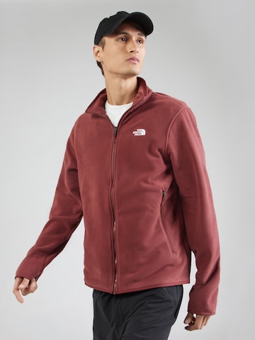 THE NORTH FACE Funkční fleecová mikina 'GLACIER' – červená: přední strana