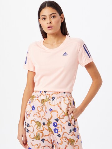 ADIDAS SPORTSWEAR Toiminnallinen paita 'Own the Run' värissä vaaleanpunainen: edessä
