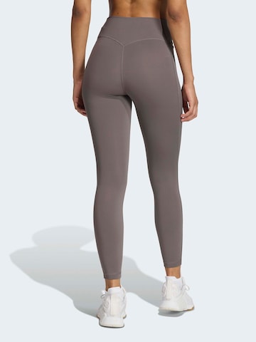 ADIDAS PERFORMANCE Skinny Spodnie sportowe w kolorze brązowy