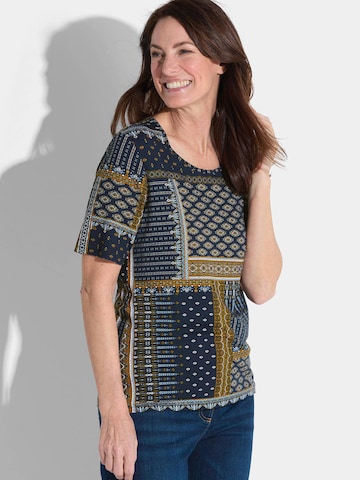 Goldner Shirt in Blau