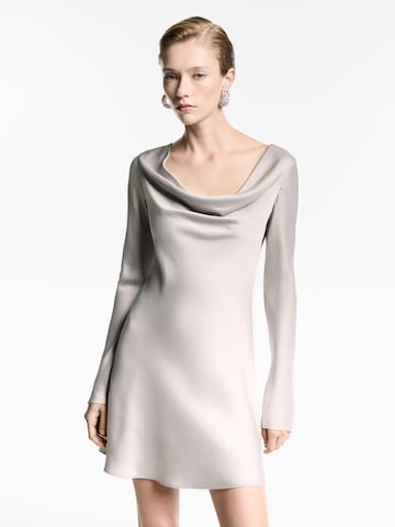 MANGO Kleid 'Galy' in Silber: Vorderseite