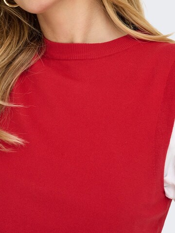 Top in maglia 'ONLAMALIA' di ONLY in rosso