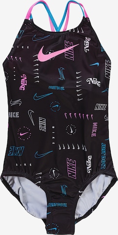 melns Nike Swim Sporta peldkostīms: no priekšpuses