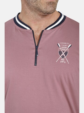 Charles Colby T-Shirt ' Earl Figory ' in Pink