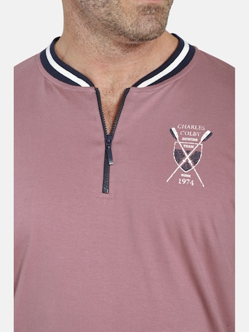Charles Colby T-Shirt ' Earl Figory ' in Pink
