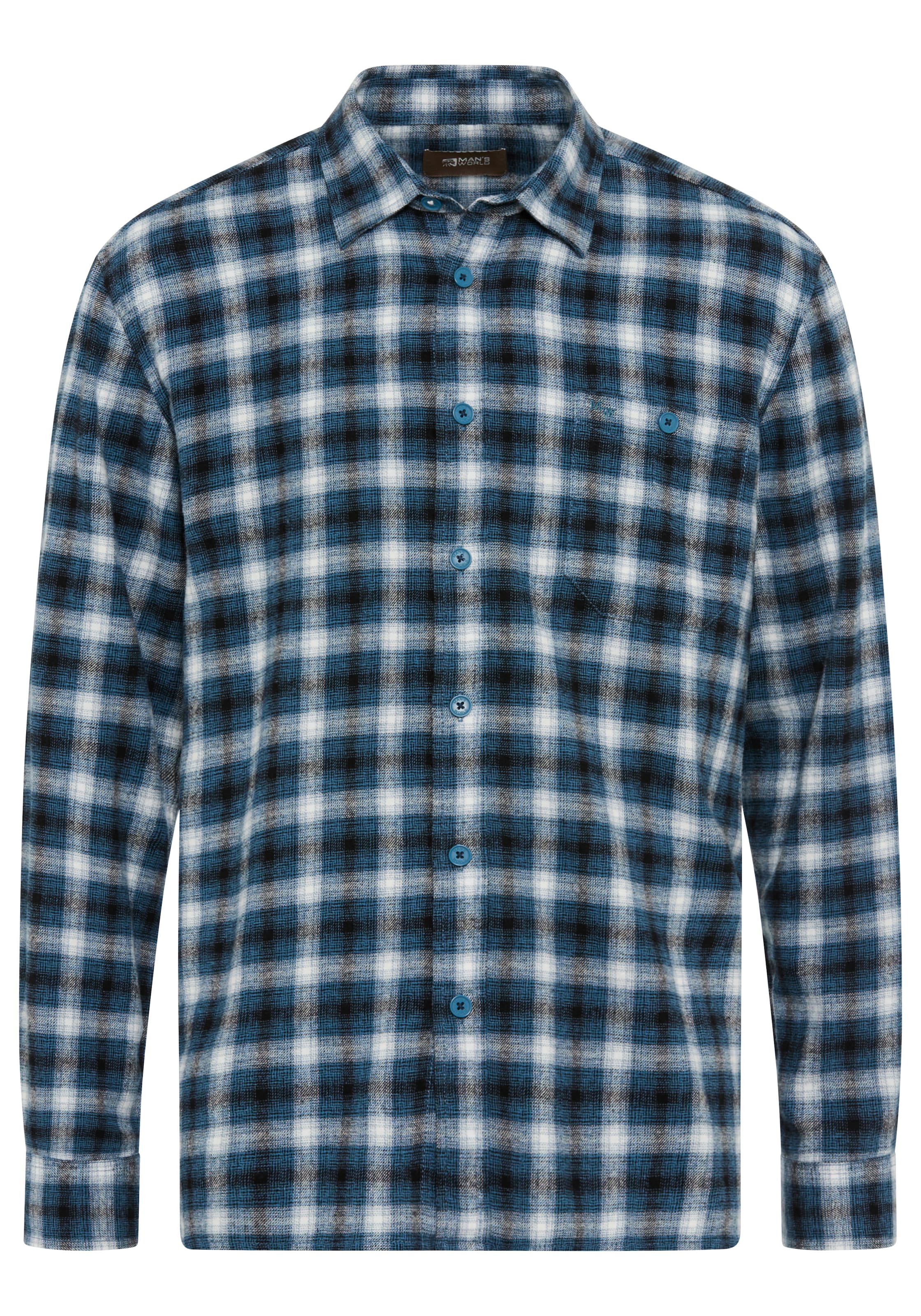 Man's World Business Shirt in Blue: front