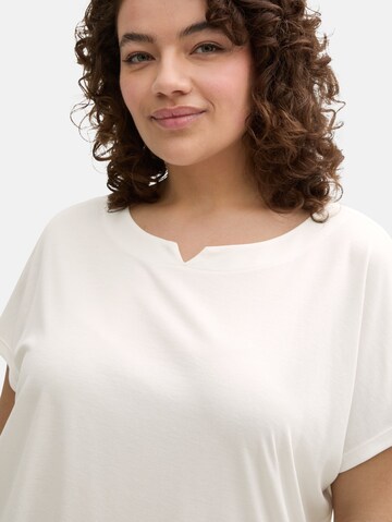 Tom Tailor Women + Shirt in Wit
