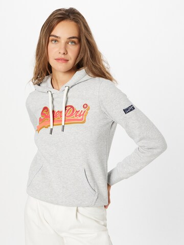 Sweat-shirt Superdry en gris : devant