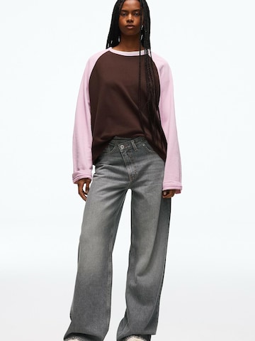 Bershka Wide leg Jeans i grå