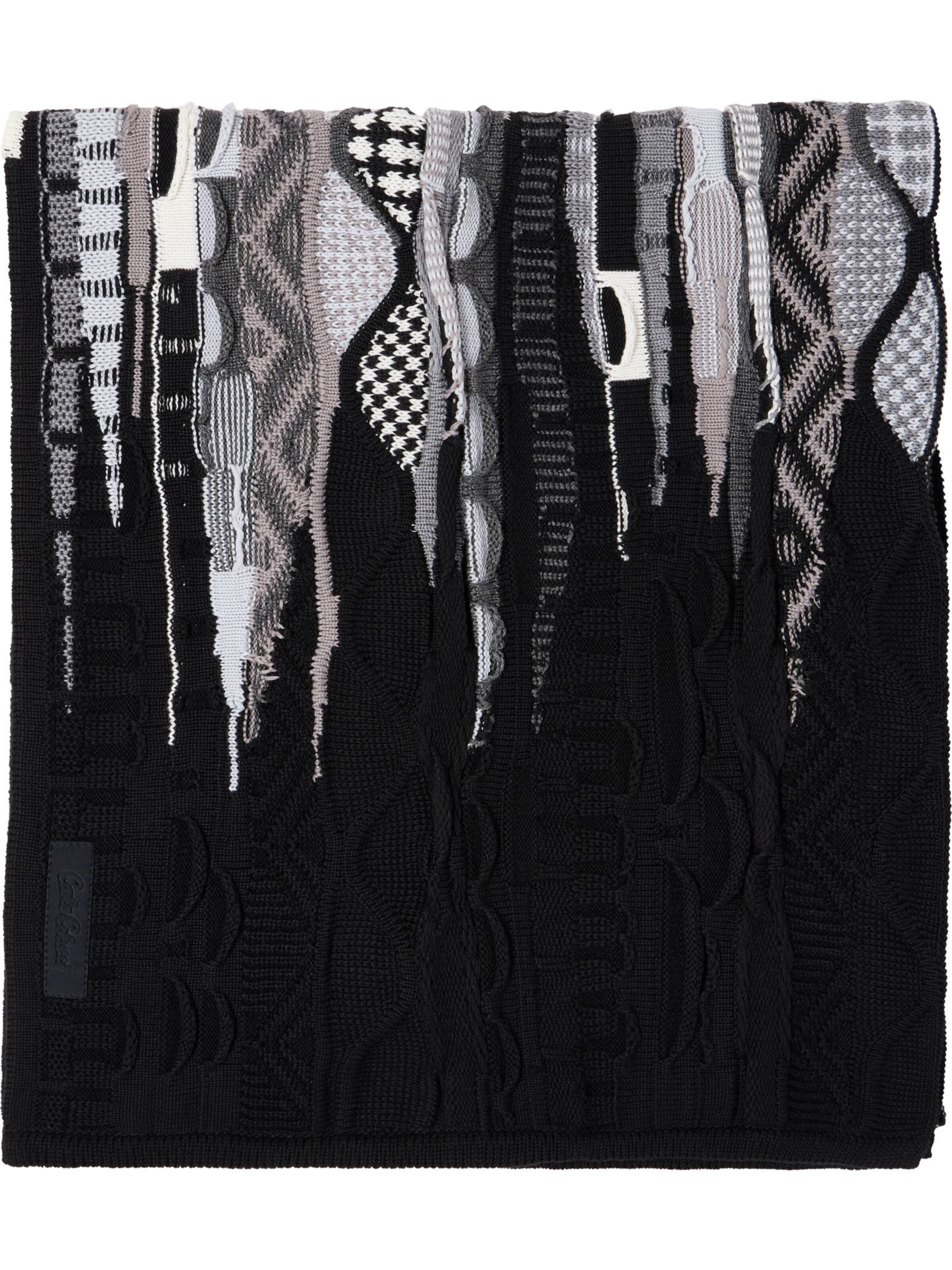 Carlo Colucci Sjaal ' Di Rosa ' in Zwart