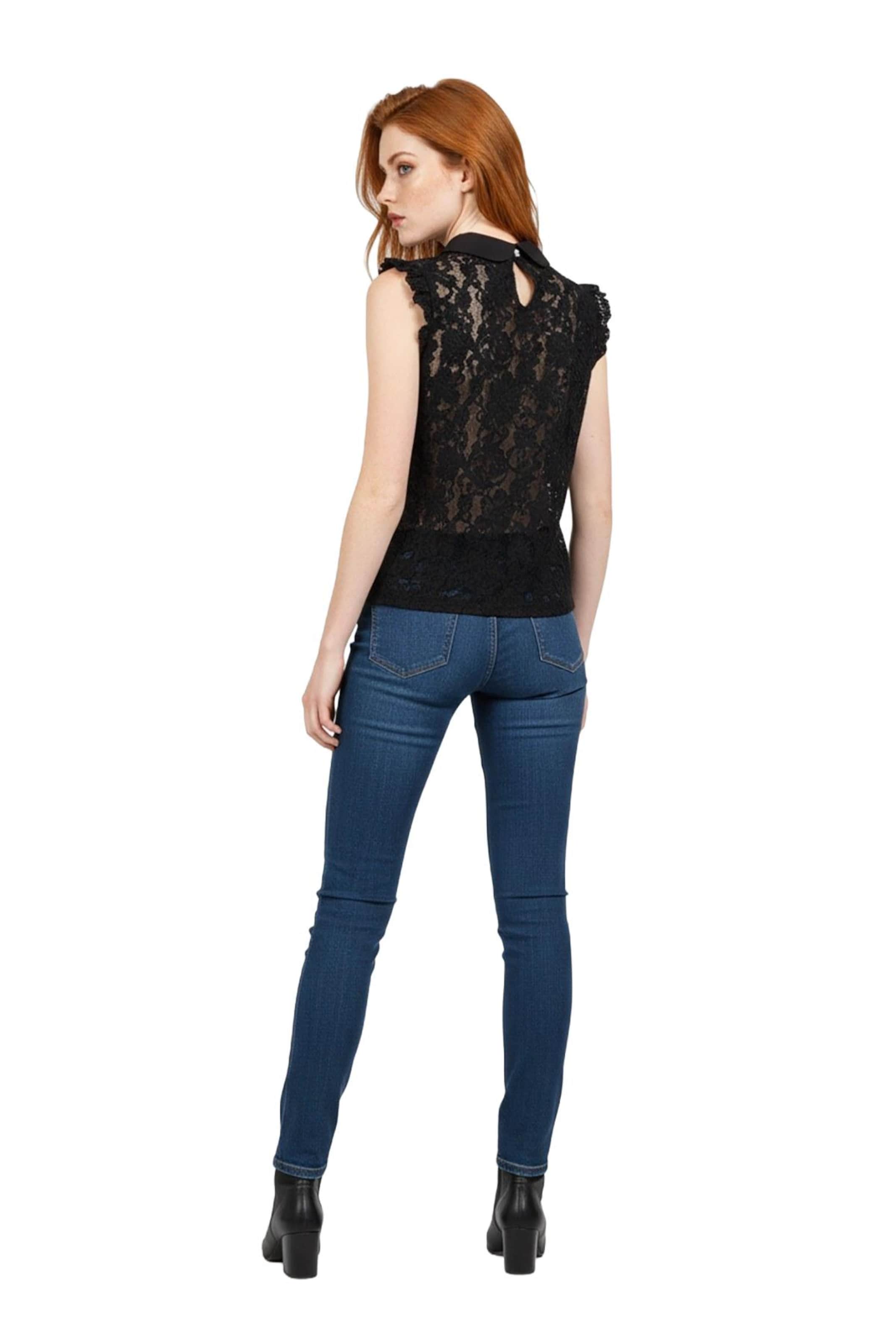 Alexa Dash Bluse in Schwarz