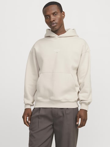 JACK & JONES Sweatshirt 'JJEURBAN EDGE STUDIO' i beige: forside