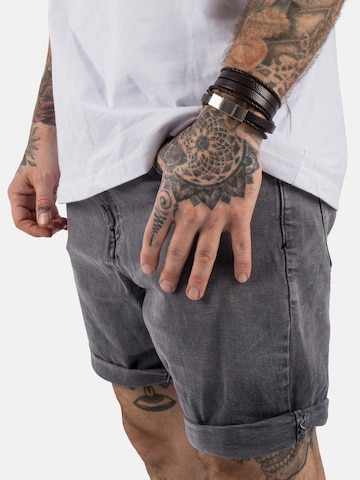 Akitsune Bracelet 'Dark Matter' in Silver: front