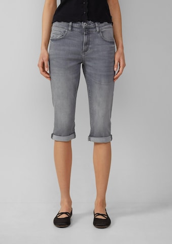 Coupe slim Jean 'Catie' QS en gris : devant
