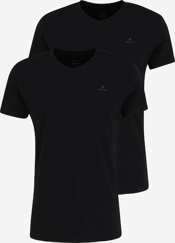 GANT - Camiseta en negro: frente