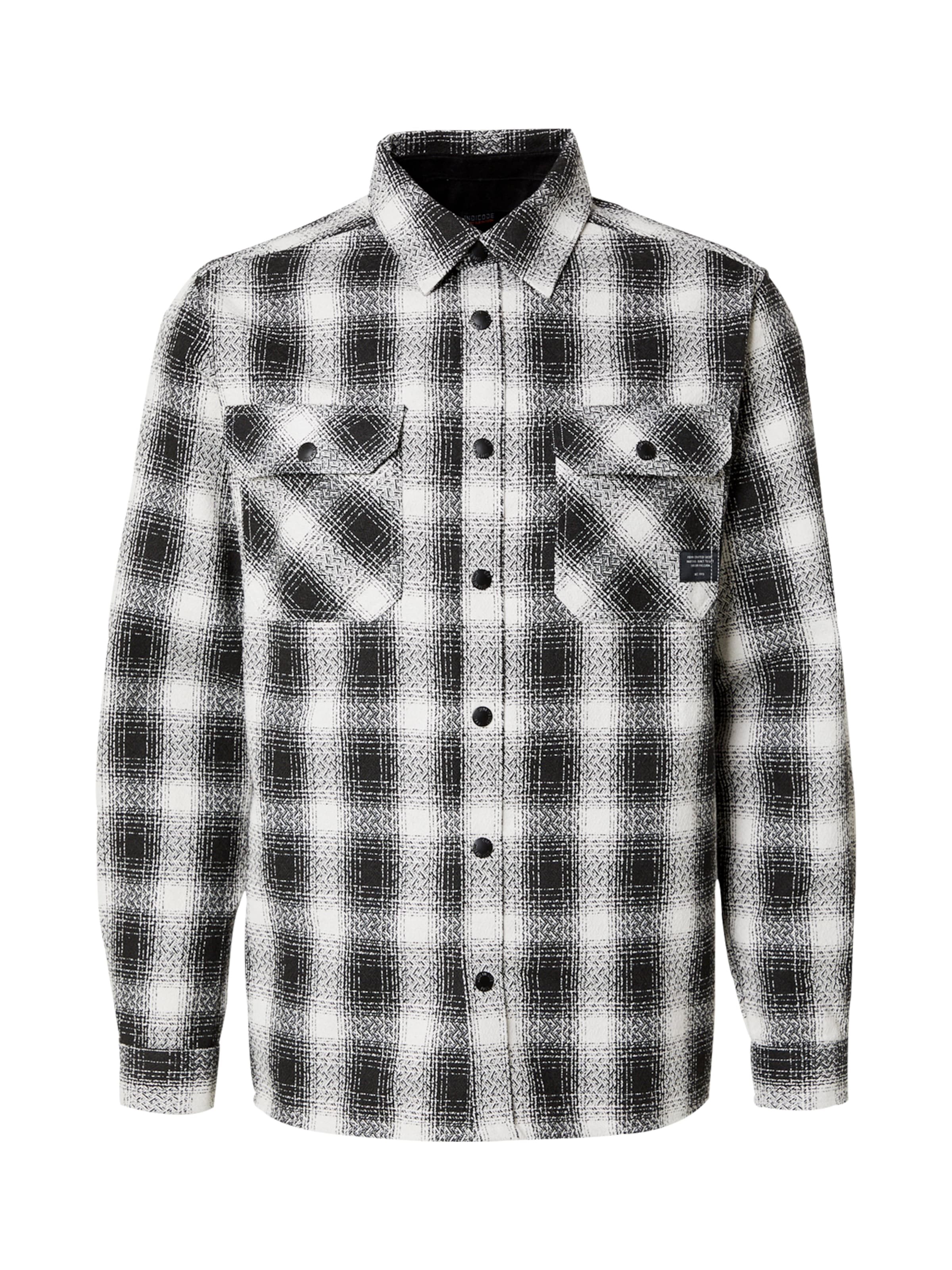 INDICODE JEANS Regular fit Button Up Shirt 'Leks' in Black: front