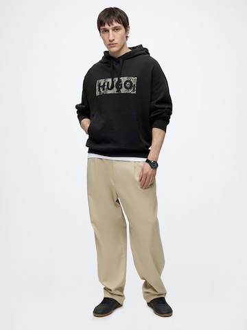 HUGO Sweatshirt 'Necdysis' in Schwarz