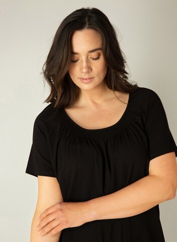 BASE LEVEL CURVY Shirt 'Yokia' in Schwarz