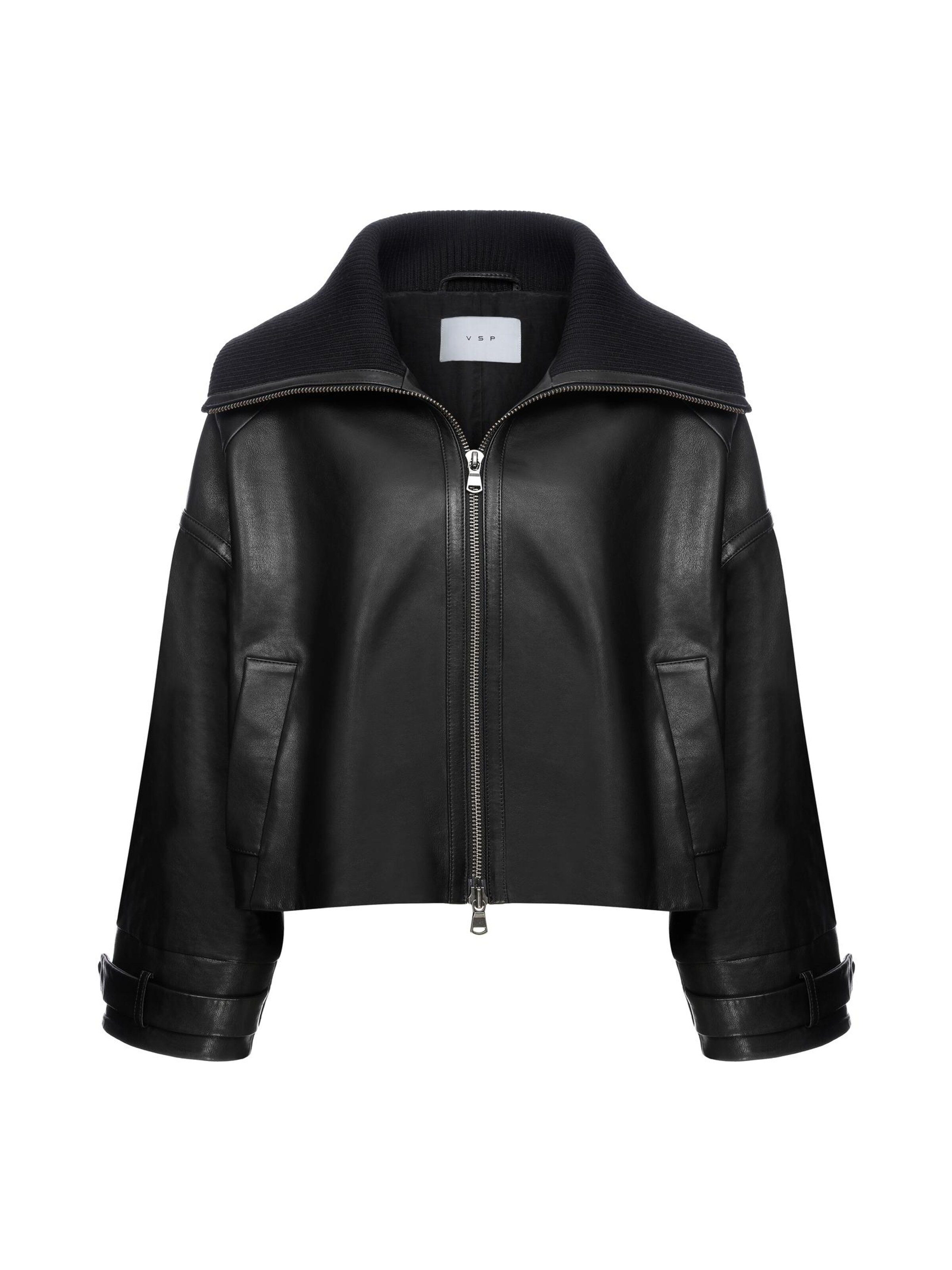 V S P Winterjacke 'Olga' in Schwarz: Vorderseite