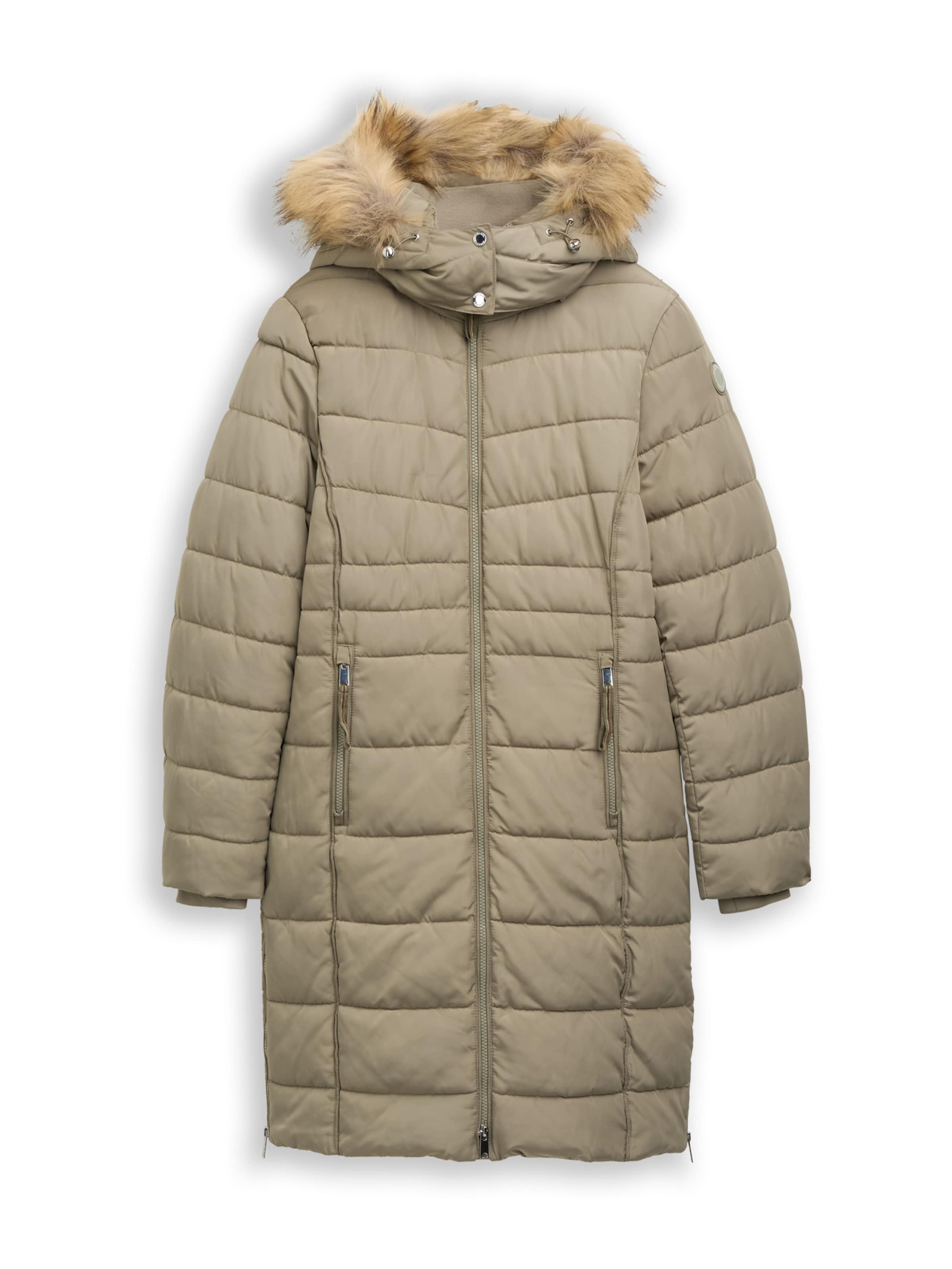 TOM TAILOR Zimski plašč | zelena barva: sprednja stran