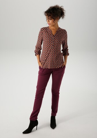 Aniston CASUAL Tapered Pants in Red