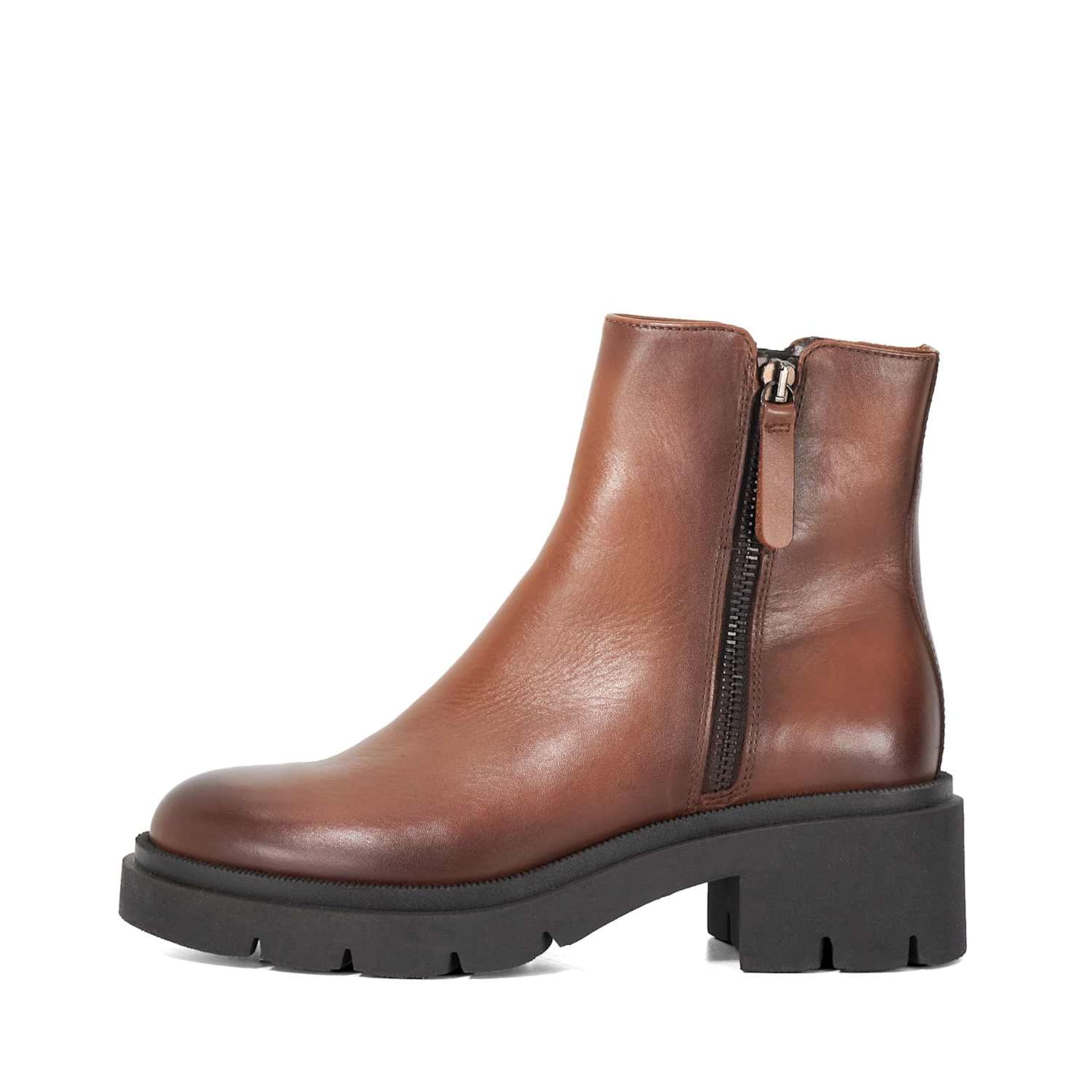 Dune LONDON Stiefelette 'Paving' in Braun