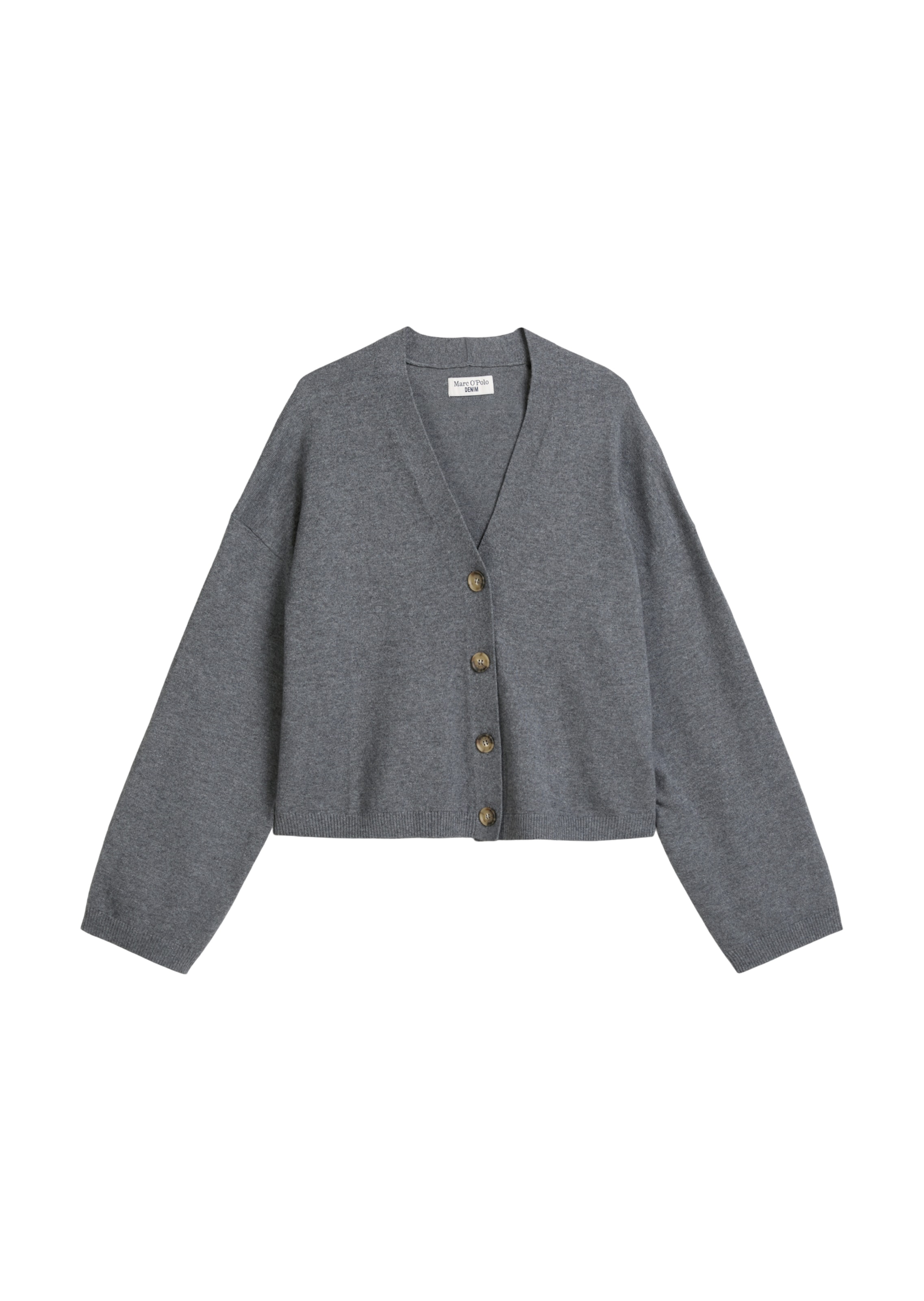 Marc O'Polo DENIM Strickjacke in Grau: Vorderseite