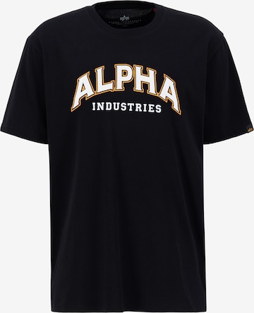 Tricou de la ALPHA INDUSTRIES pe negru: față