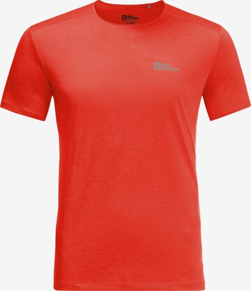 JACK WOLFSKIN Performance Shirt 'PACK AND GO' in Red: front