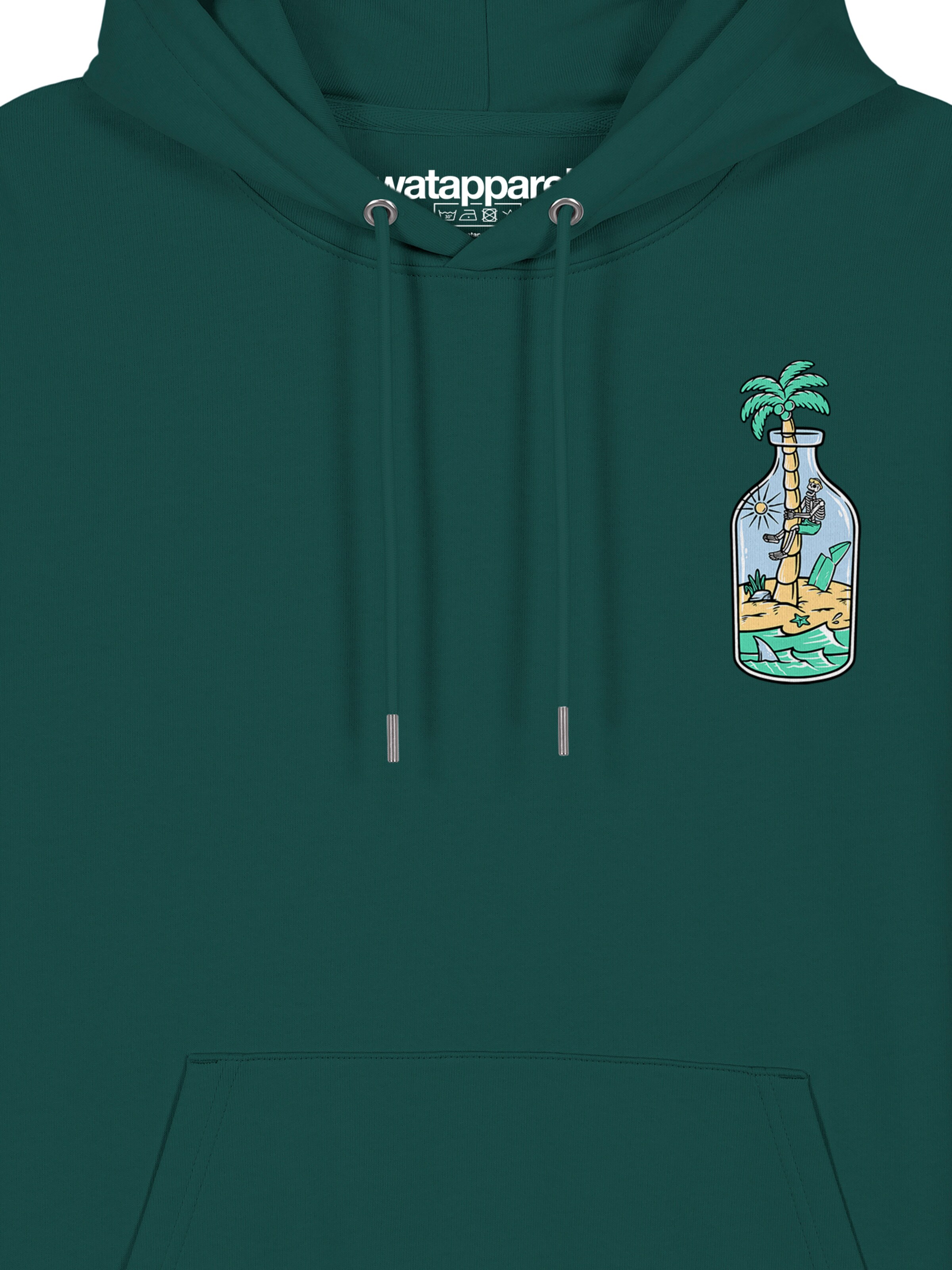 Watapparel Sweatshirt ' Holiday in a bottle ' in Grün