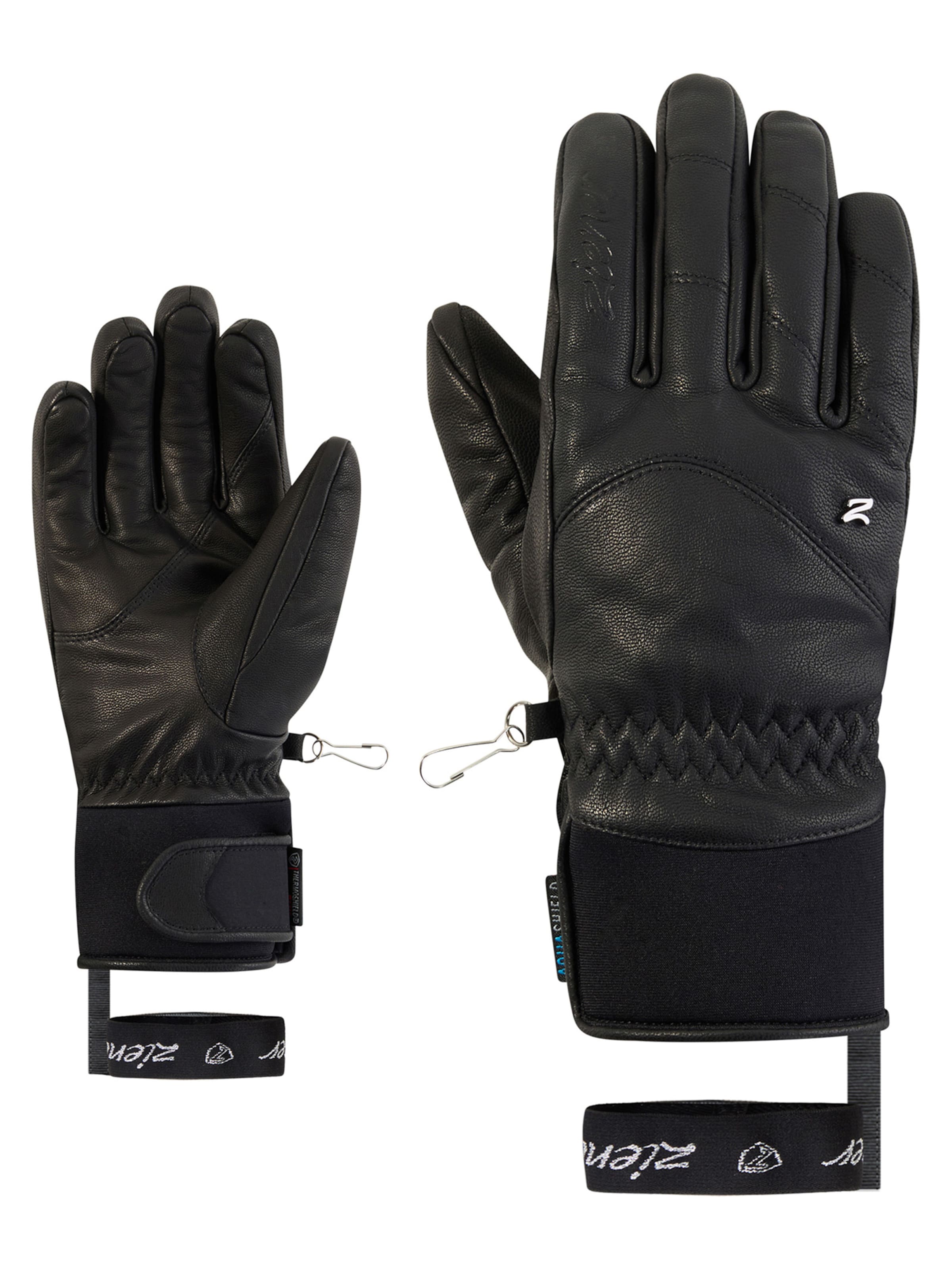 ZIENER Sporthandschuhe 'KJENT-Z AS® PR' in Schwarz: Vorderseite
