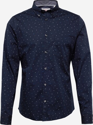 s.Oliver Slim fit Button Up Shirt in Blue: front