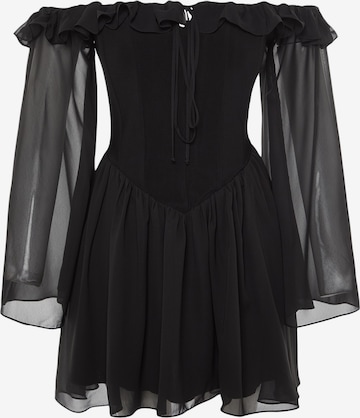 TrendyolKoktel haljina - crna boja: prednji dio