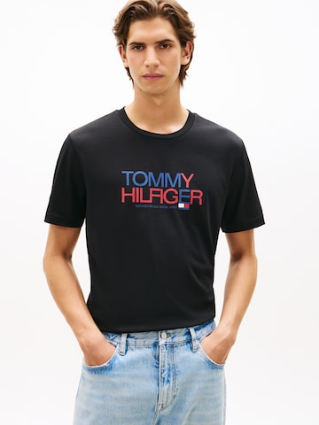 TOMMY HILFIGER Shirt 'BRAND LOVE' in Zwart: voorkant