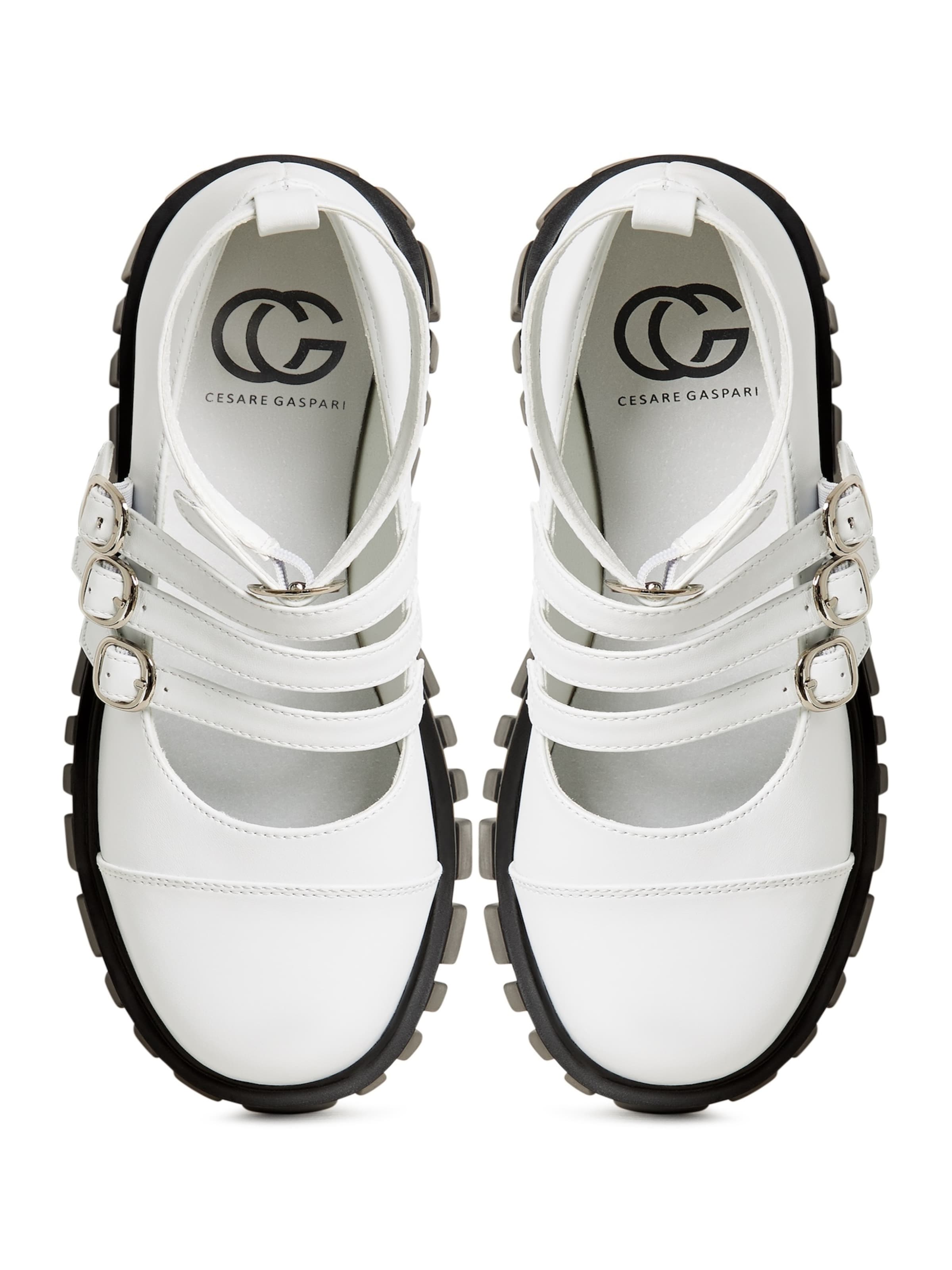 CESARE GASPARI Moccasins in White