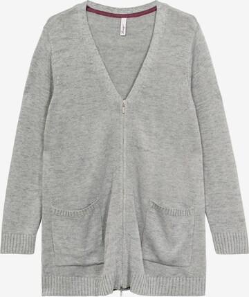 SHEEGO Knit Cardigan in Grey: front