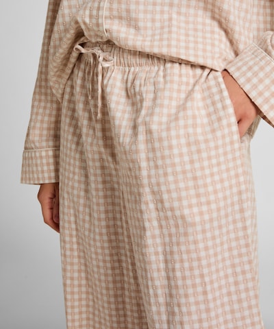 Hunkemöller Pyjamabroek 'Dobby' in de kleur Beige gemêleerd, Productweergave