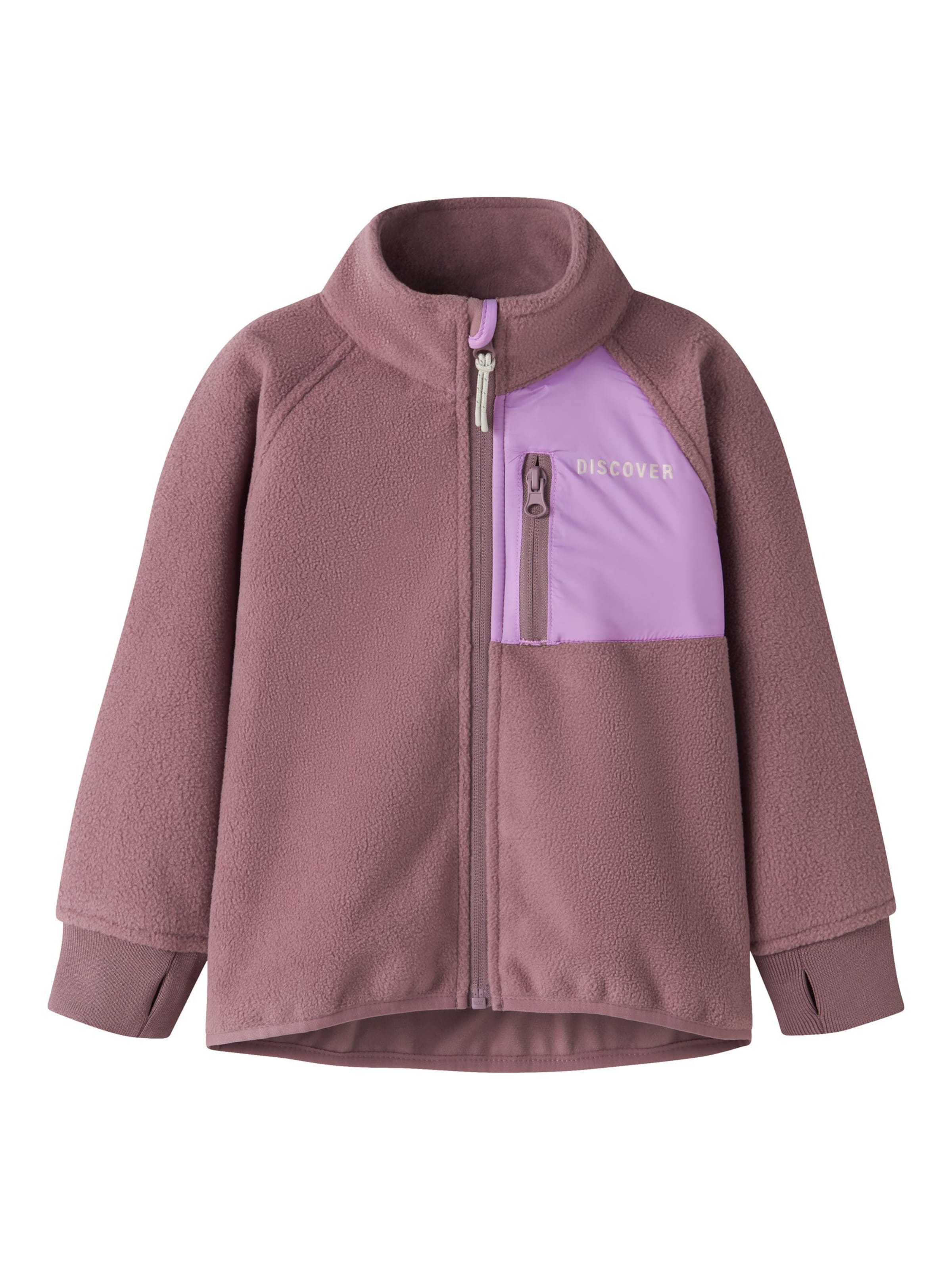 NAME IT Fleece jas 'NMNMove03' in Lila: voorkant