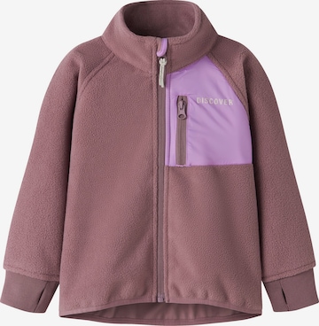 NAME IT Fleece jas 'NMNMove03' in Lila: voorkant