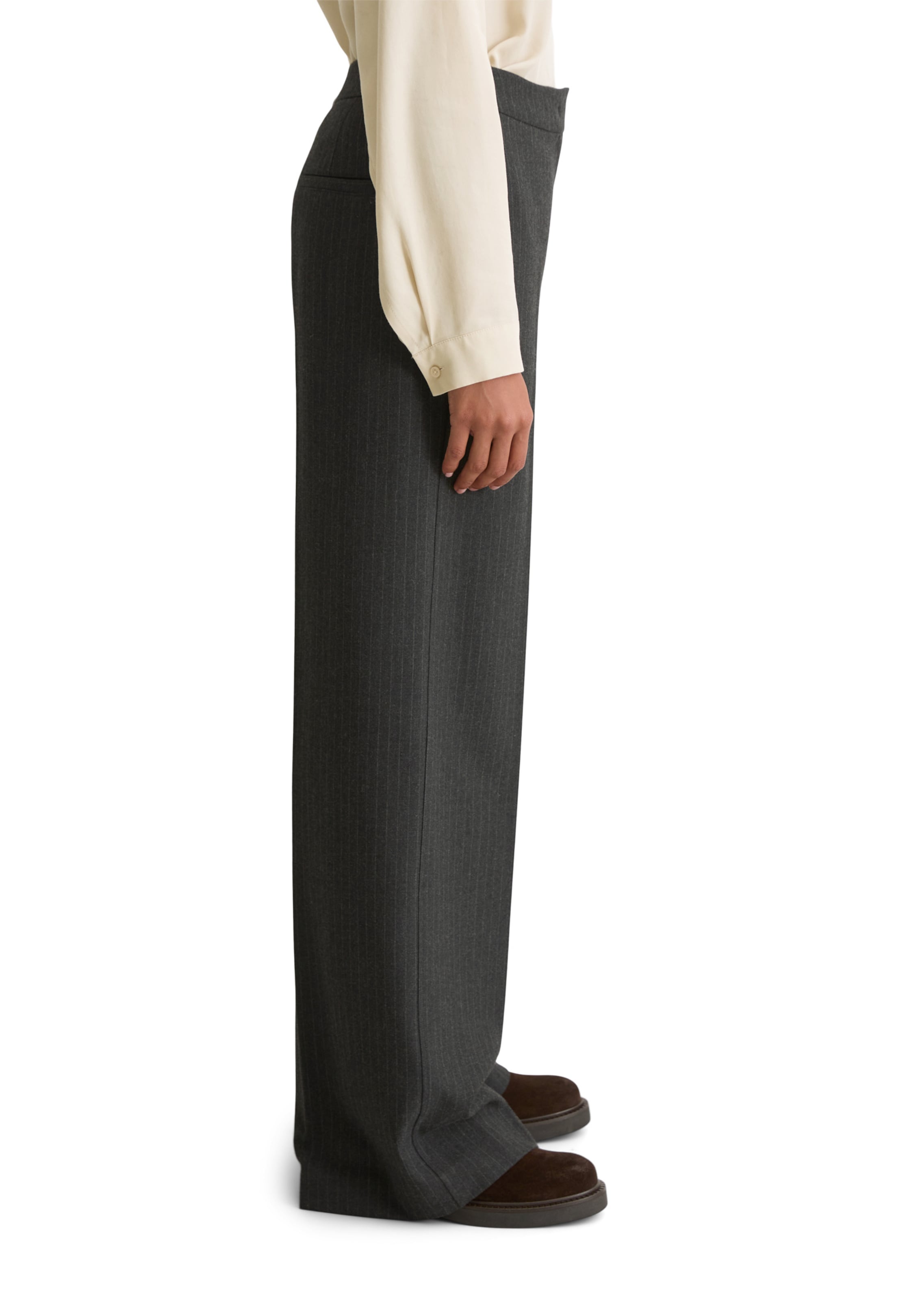 Marc O'Polo Широкий Плиссированные брюки в Серый