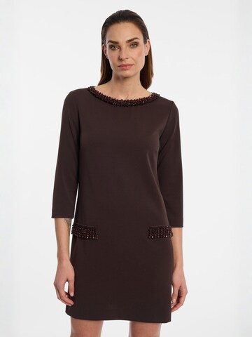 Robe 'Evinae' Ana Alcazar en marron : devant