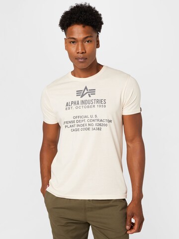 ALPHA INDUSTRIES T-Shirt in Weiß: predná strana