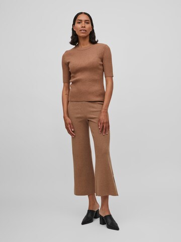 VILA Boot cut Trousers 'Kasley' in Brown