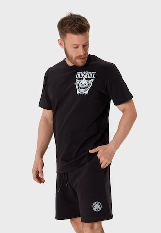 Oldskull Shirt 'Asian Triple Mask' in Black: front